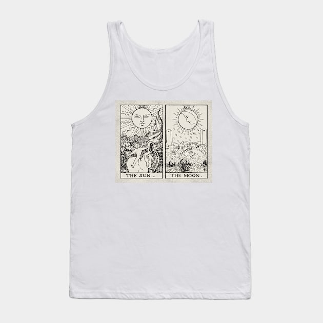 The Sun and Moon Tarot Cards Tank Top by wildtribe